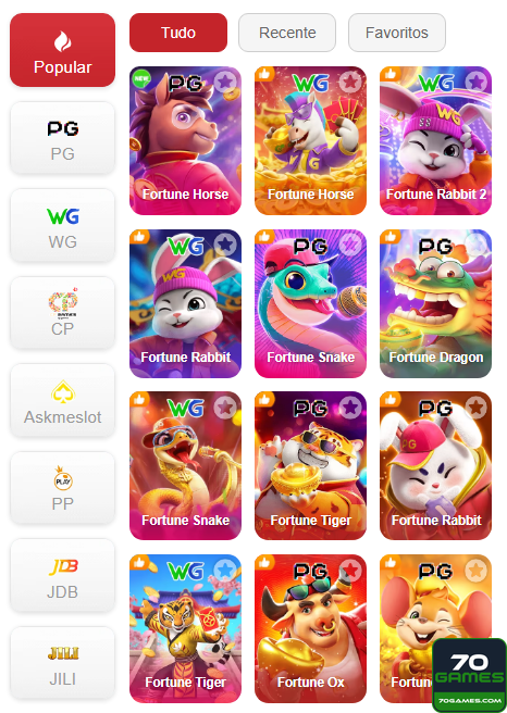 Experiência de Jogos 70games.com